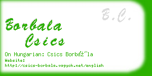 borbala csics business card